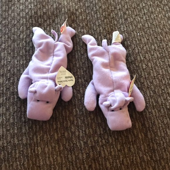 2-collector beanie babies- Happy the Hippo - Picture 2 of 5